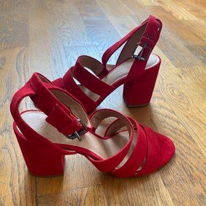 Madewell Red Triple-Strap Sandal